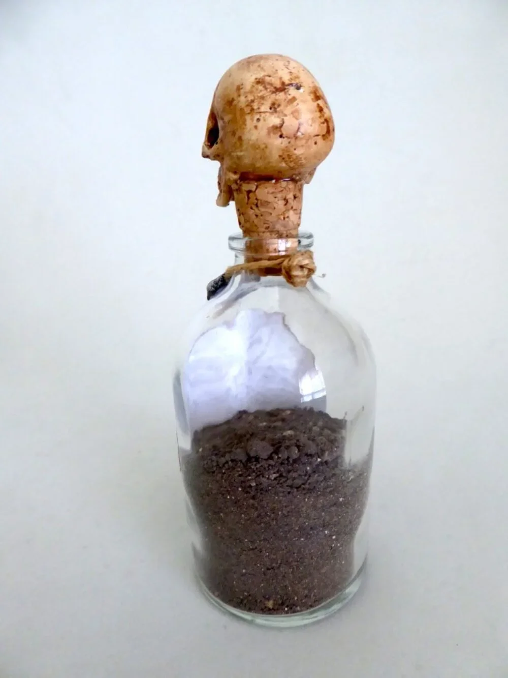 NEW GLASS APOTHECARY BOTTLE GRAVEYARD DUST GOTHIC ODDITY PROP HARRY POTTER